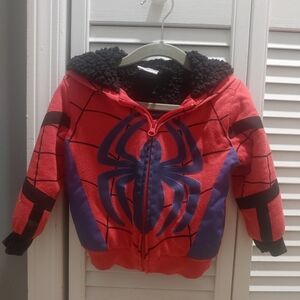 Spiderman Toddler Boy Costume Hoodie - Red and Black / Size 2t